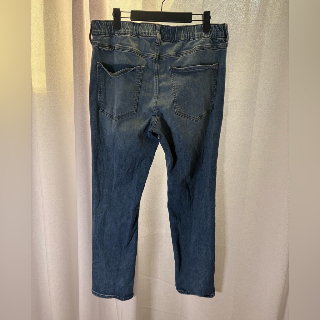 Upwest Jeans Vintage Utility Denim Pant Elastic Shirt Waist Size Large Euc 522 — image 4 of 8